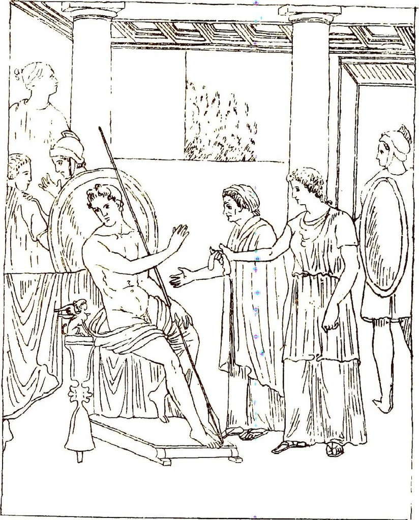 An illustration from Myths of the Odyssey in art and literature, 1882, leaf 382