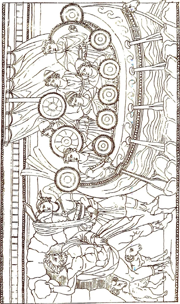An illustration from Myths of the Odyssey in art and literature, 1882, leaf 54