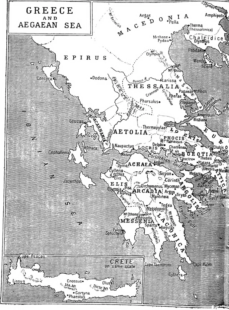 An illustration from Ancient Greece; a sketch of its art, literature & philosophy viewed in connexion with its external history from earliest times to the age of Alexander the Great, 1913, leaf 35