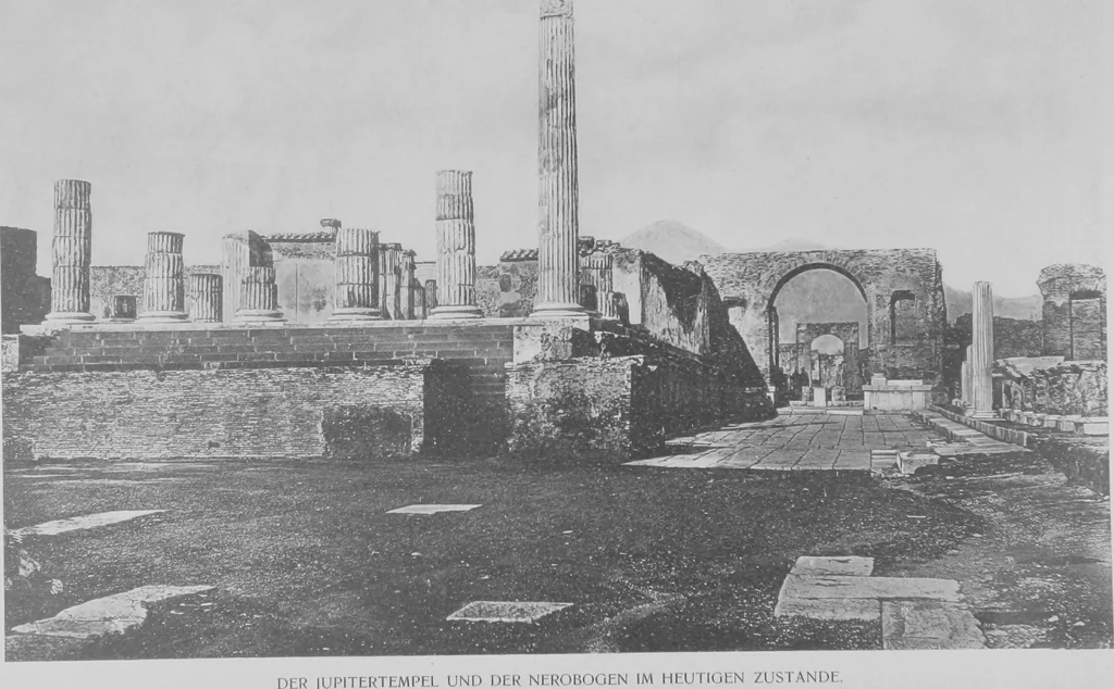 An illustration from Pompei past and present; its principal monuments as they are and as they used to be, reproduced and restored from photographs and original sketches, 1905, leaf 22