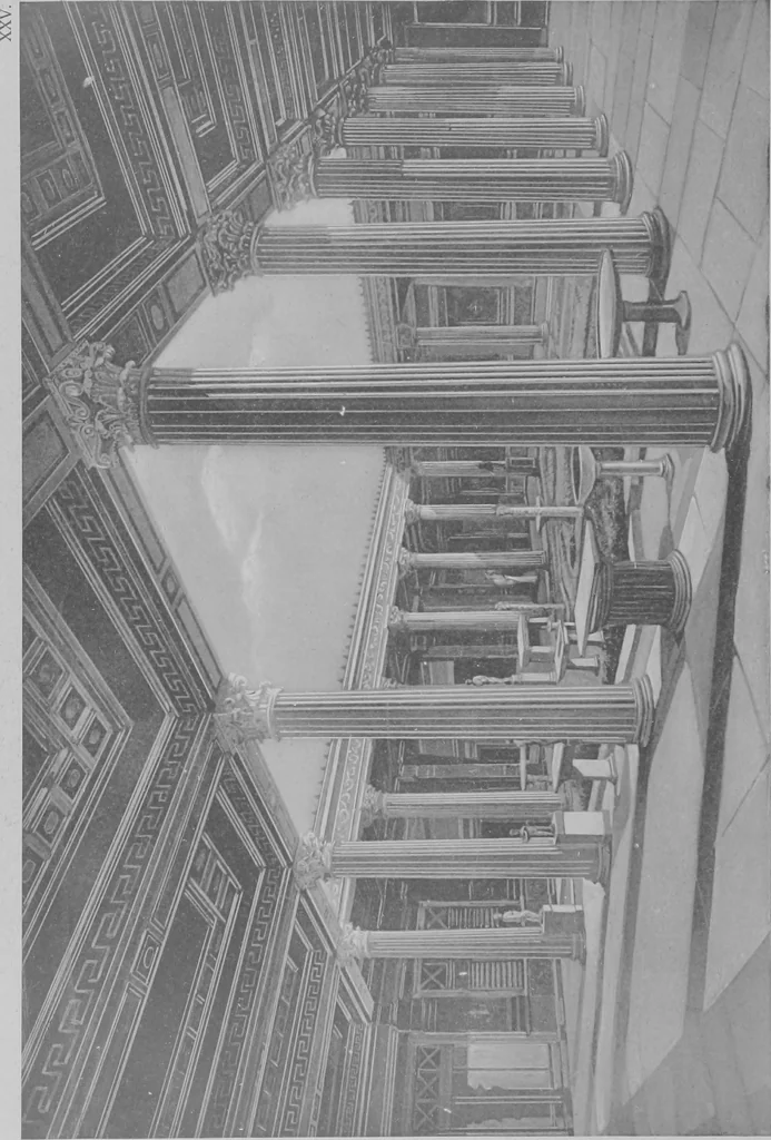 An illustration from Pompei past and present; its principal monuments as they are and as they used to be, reproduced and restored from photographs and original sketches, 1905, leaf 33