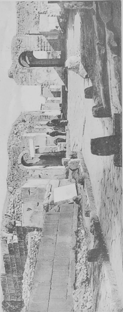 An illustration from Pompei past and present; its principal monuments as they are and as they used to be, reproduced and restored from photographs and original sketches, 1905, leaf 36