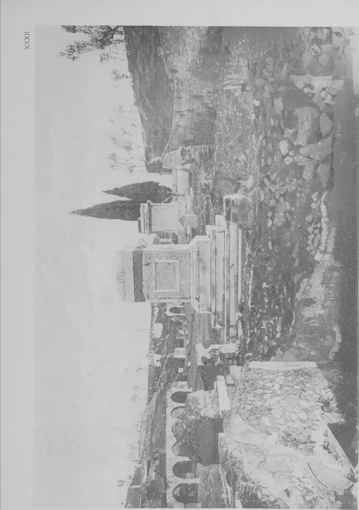 An illustration from Pompei past and present; its principal monuments as they are and as they used to be, reproduced and restored from photographs and original sketches, 1905, leaf 40