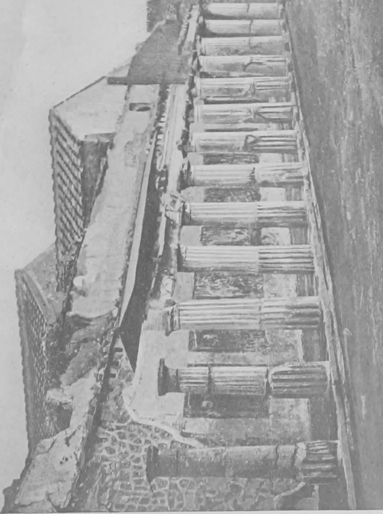 An illustration from Pompei past and present; its principal monuments as they are and as they used to be, reproduced and restored from photographs and original sketches, 1905, leaf 44