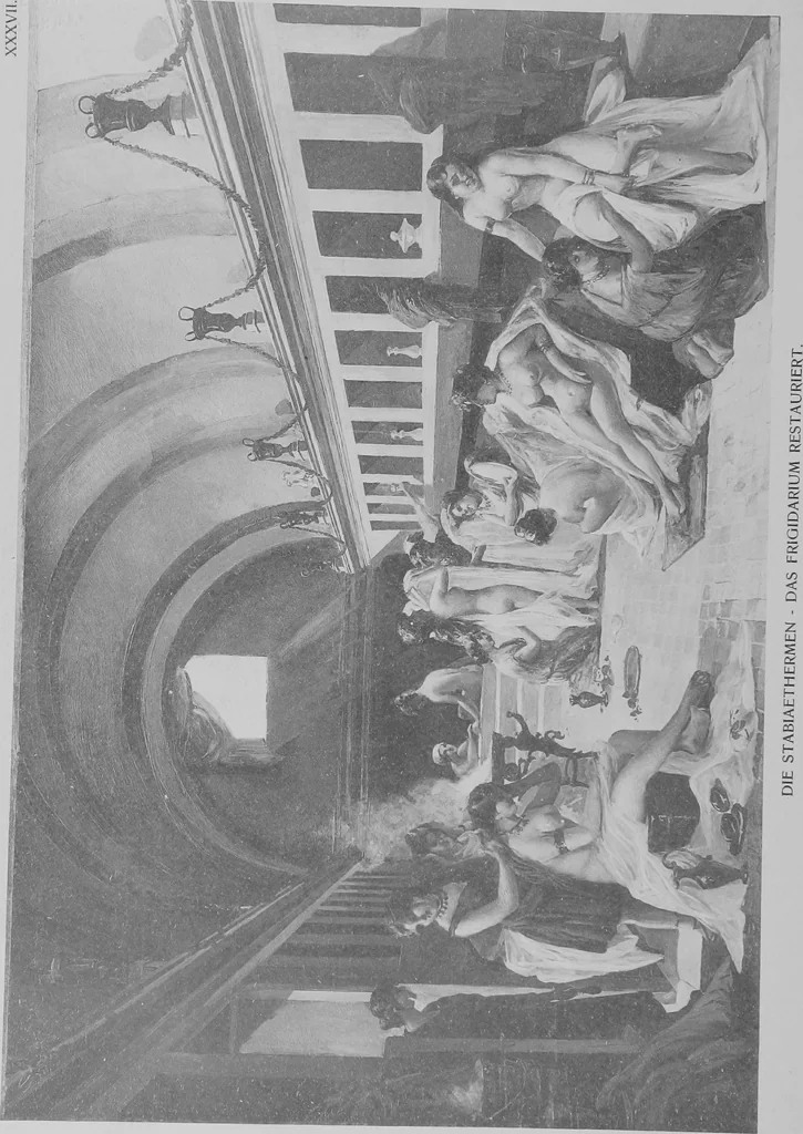 An illustration from Pompei past and present; its principal monuments as they are and as they used to be, reproduced and restored from photographs and original sketches, 1905, leaf 45