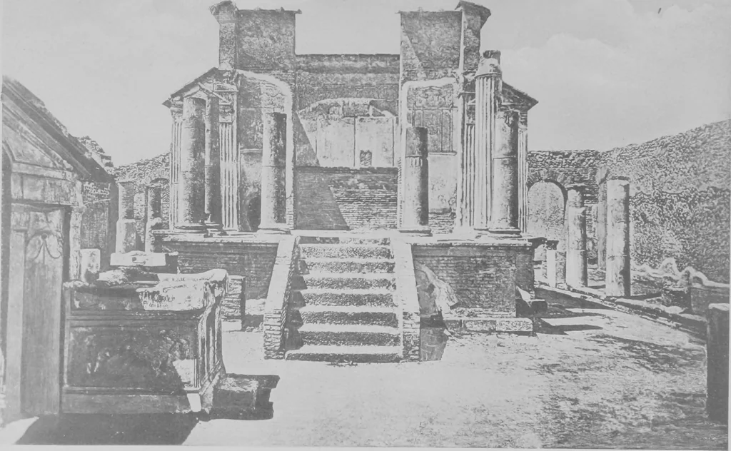 An illustration from Pompei past and present; its principal monuments as they are and as they used to be, reproduced and restored from photographs and original sketches, 1905, leaf 50
