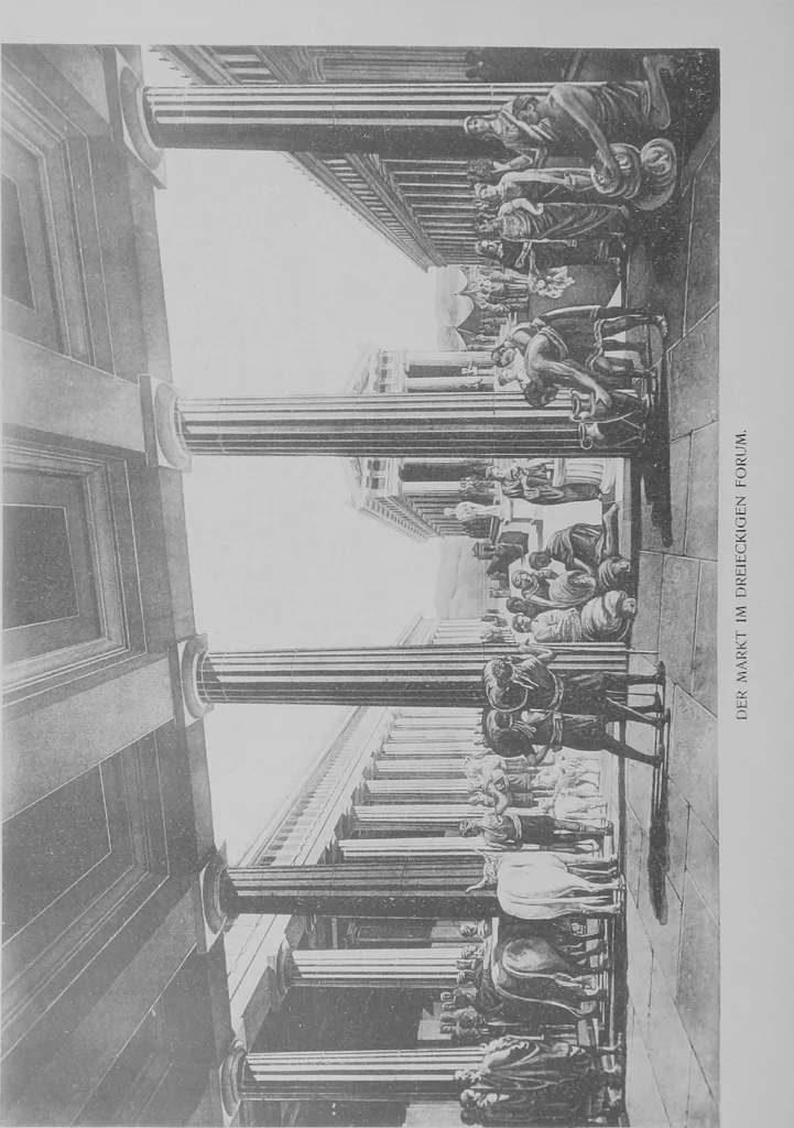 An illustration from Pompei past and present; its principal monuments as they are and as they used to be, reproduced and restored from photographs and original sketches, 1905, leaf 53