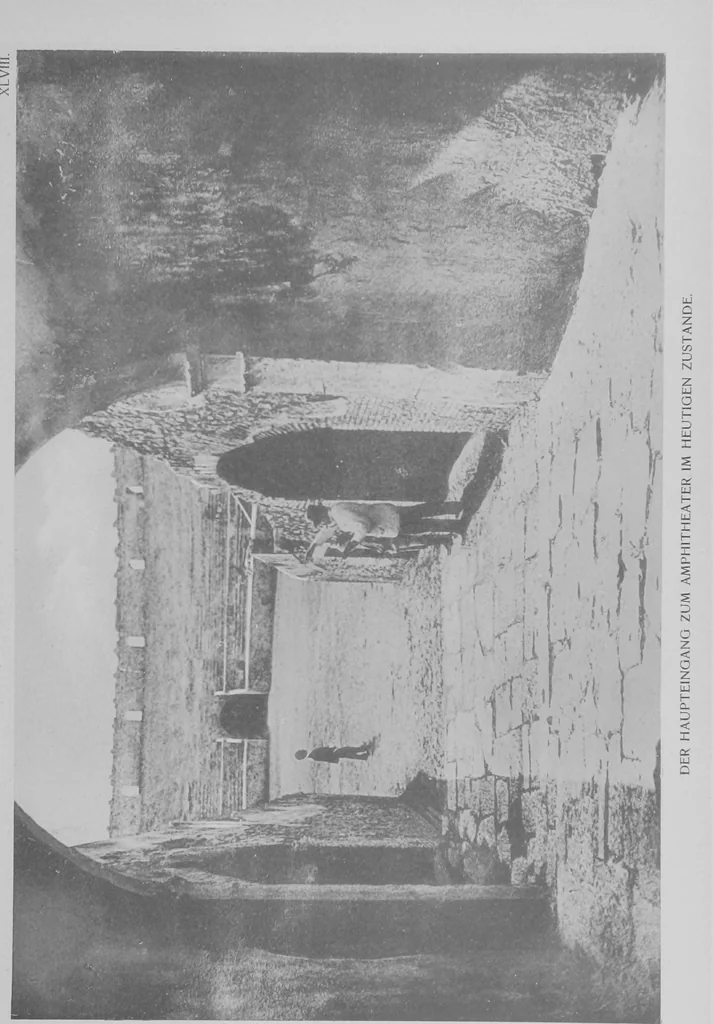 An illustration from Pompei past and present; its principal monuments as they are and as they used to be, reproduced and restored from photographs and original sketches, 1905, leaf 56