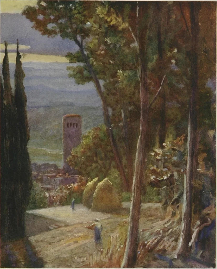 An illustration from Assisi : impressions of half a century, 1919, leaf 329