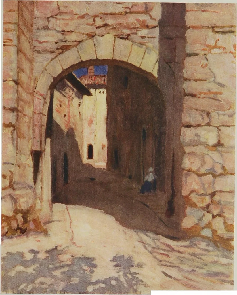 An illustration from Assisi : impressions of half a century, 1919, leaf 343
