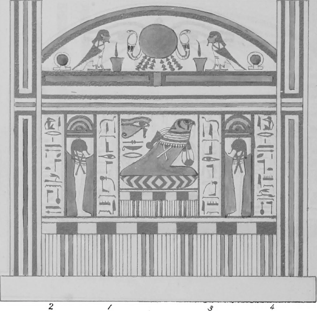 An illustration from The triple mummy case of Aroeri-Ao, an Egyptian priest, in Dr. Lee's museum at Hartwell house, Buckinghamshire, 1858, leaf 41