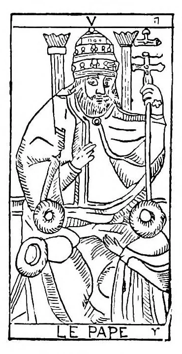 An illustration from Absolute key to occult science. The tarot of the Bohemians. The most ancient book in the world. For the exclusive use of initiates, 1892, leaf 156