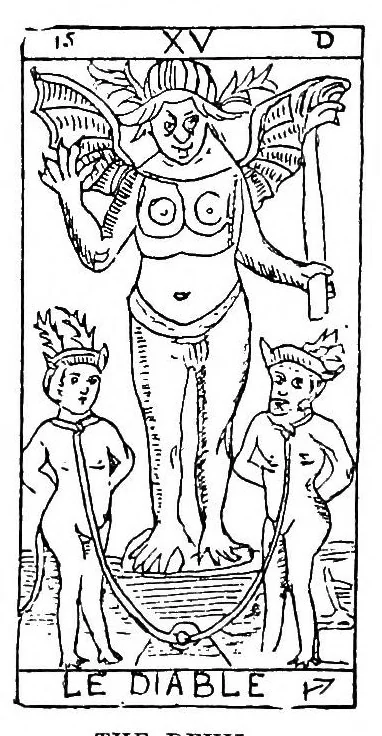 An illustration from Absolute key to occult science. The tarot of the Bohemians. The most ancient book in the world. For the exclusive use of initiates, 1892, leaf 197