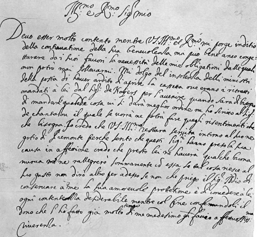 An illustration from A unique and extremely important collection of autograph letters of the world's greatest painters of the XVth, XVIth, XVIIth and XVIIIth centuries., 1911, leaf 34