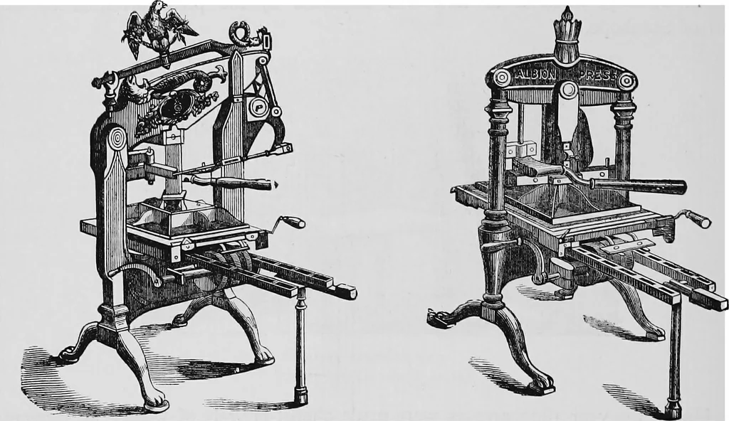 An illustration from A short history of the art of printing in England, 1877, leaf 47