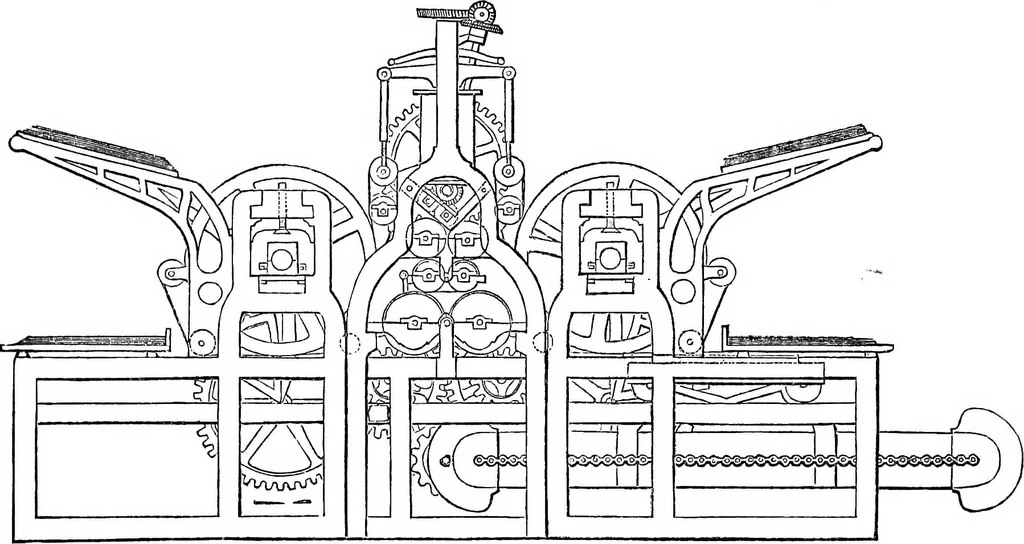 An illustration from A short history of the art of printing in England, 1877, leaf 48