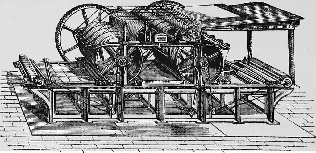 An illustration from A short history of the art of printing in England, 1877, leaf 49