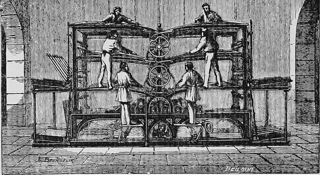An illustration from A short history of the art of printing in England, 1877, leaf 51