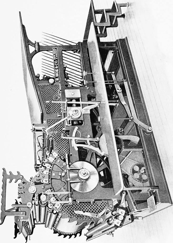 An illustration from A short history of the printing press and of the improvements in printing machinery from the time of Gutenberg up to the present day, 1902, leaf 28