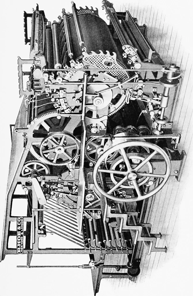 An illustration from A short history of the printing press and of the improvements in printing machinery from the time of Gutenberg up to the present day, 1902, leaf 32
