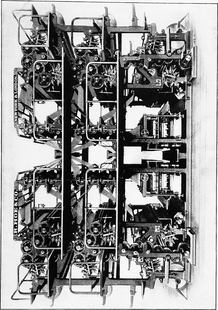 An illustration from A short history of the printing press and of the improvements in printing machinery from the time of Gutenberg up to the present day, 1902, leaf 86