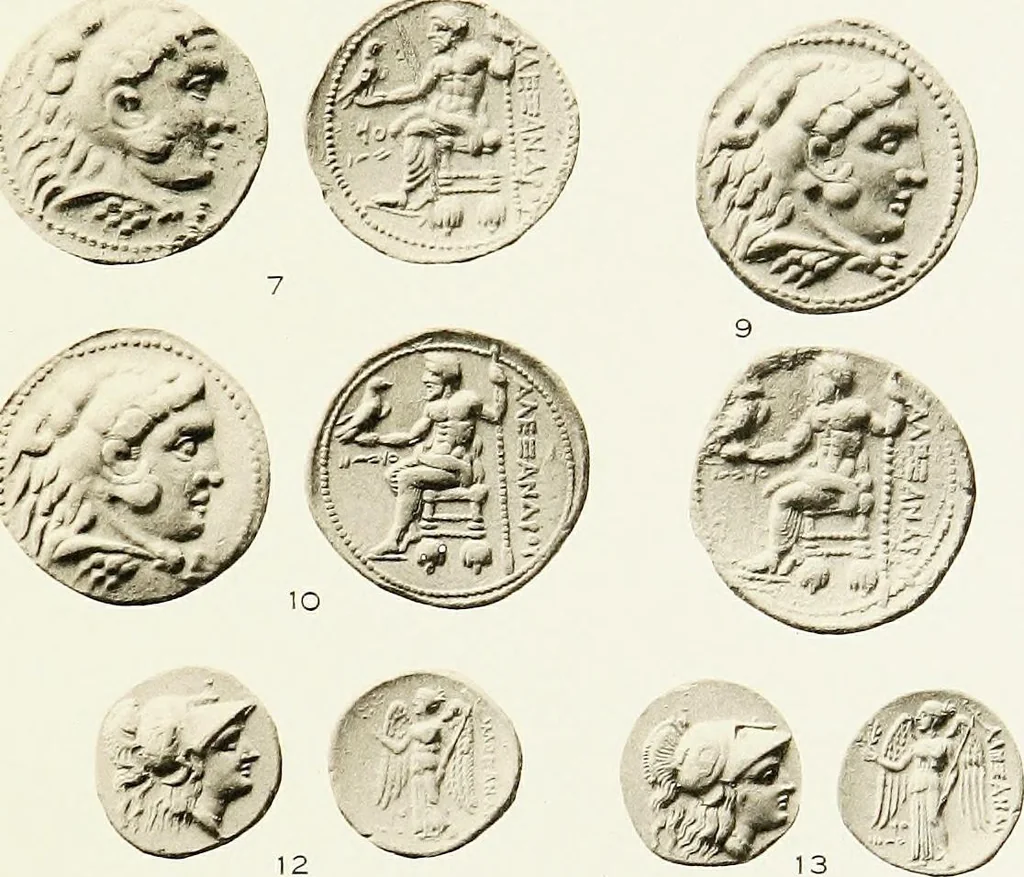 An illustration from The dated Alexander coinage of Sidon and Ake, 1916, leaf 106