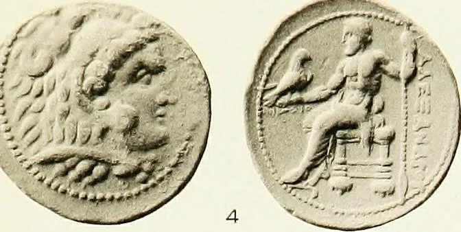 An illustration from The dated Alexander coinage of Sidon and Ake, 1916, leaf 110