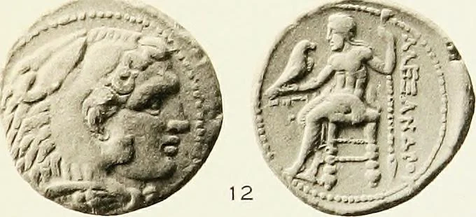 An illustration from The dated Alexander coinage of Sidon and Ake, 1916, leaf 110