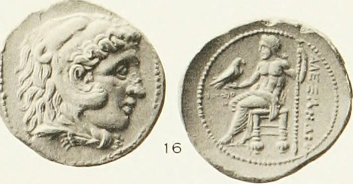 An illustration from The dated Alexander coinage of Sidon and Ake, 1916, leaf 110