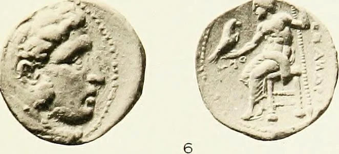 An illustration from The dated Alexander coinage of Sidon and Ake, 1916, leaf 114