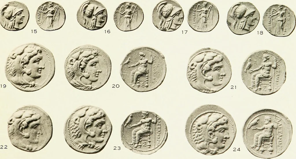 An illustration from The dated Alexander coinage of Sidon and Ake, 1916, leaf 78
