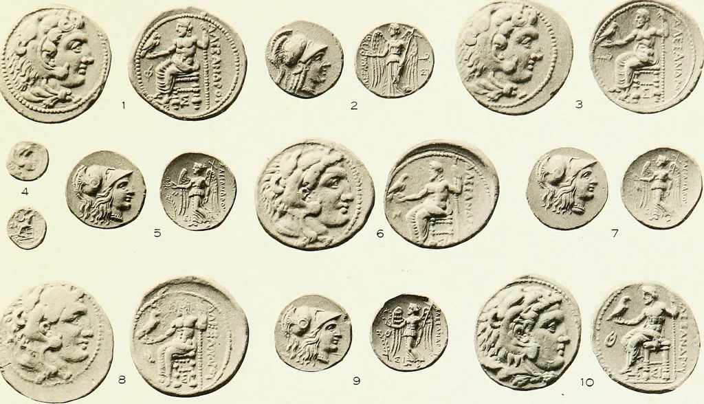 An illustration from The dated Alexander coinage of Sidon and Ake, 1916, leaf 82