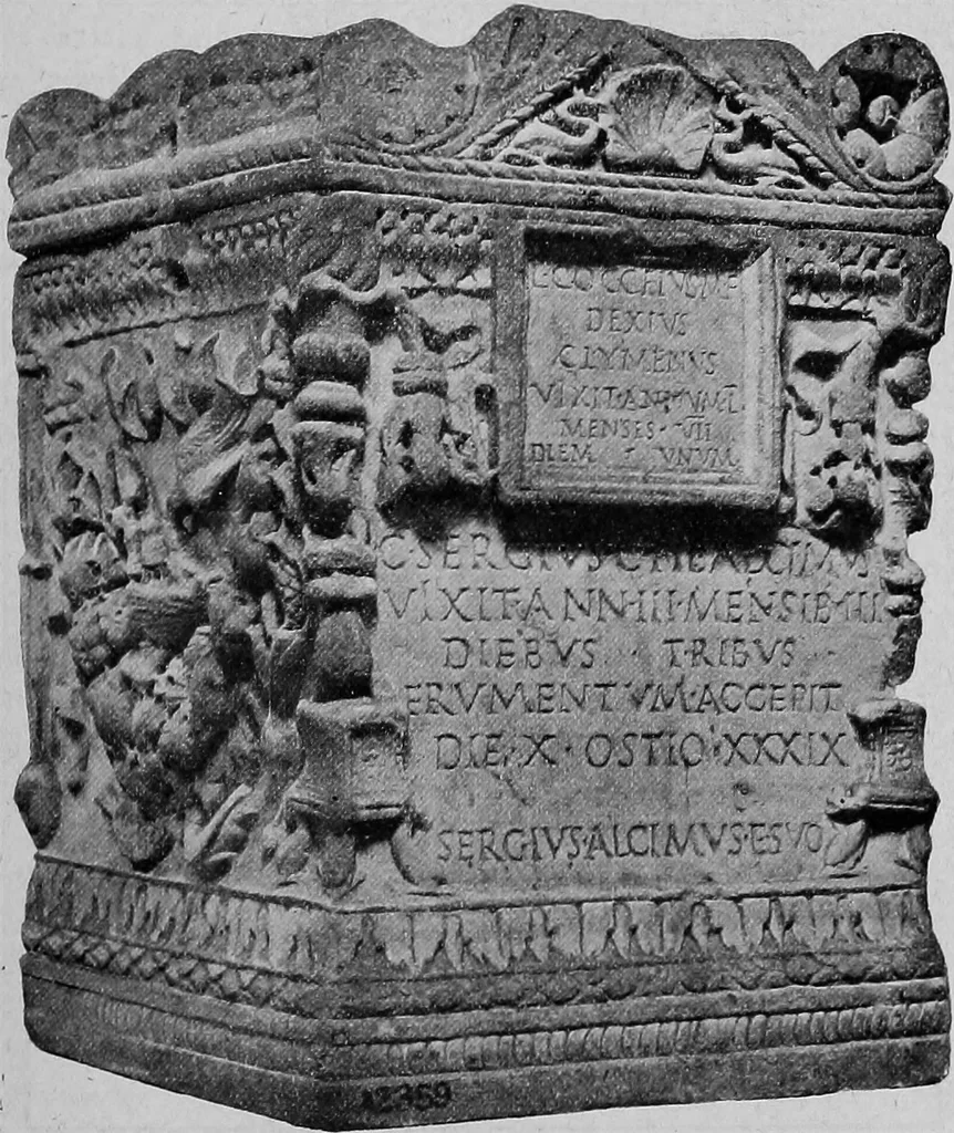 An illustration from Latin epigraphy : an introduction to the study of Latin inscriptions, 1919, leaf 102