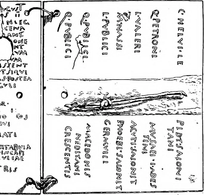 An illustration from Latin epigraphy : an introduction to the study of Latin inscriptions, 1919, leaf 211