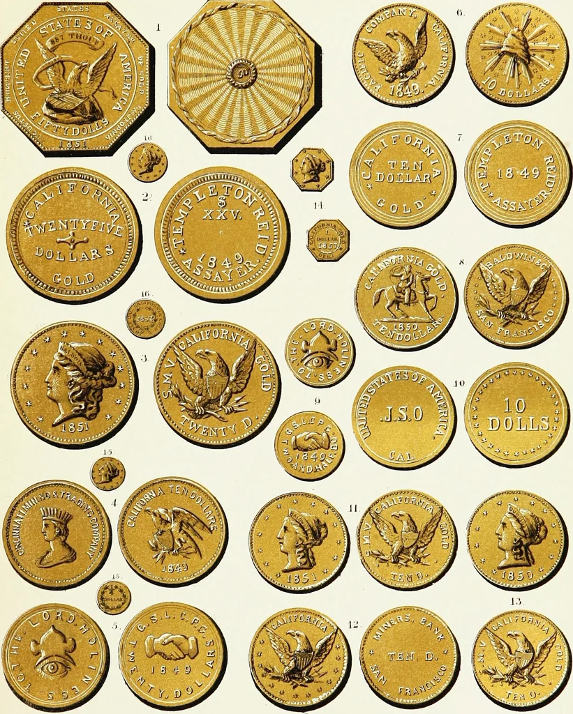 An illustration from The American numismatical manual of the currency or money of the aborigines, and colonial, state, and United States coins. With historical and descriptive notices of each coin or series, 1859, leaf 301