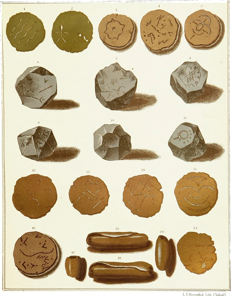 An illustration from The American numismatical manual of the currency or money of the aborigines, and colonial, state, and United States coins. With historical and descriptive notices of each coin or series, 1859, leaf 67