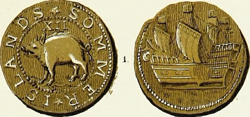 An illustration from The American numismatical manual of the currency or money of the aborigines, and colonial, state, and United States coins. With historical and descriptive notices of each coin or series, 1859, leaf 97