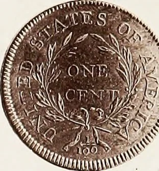 An illustration from Monograph of United States cents and half cents issued between the years 1793 and 1857: to which is added a table of the principal coins, tokens, jetons, medalets, patterns of coinage and Washington pieces, generally classified under the head of colonial coins. A contribution to the numismatic history of the United States, 1879, leaf 30