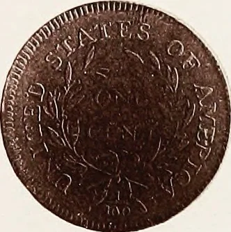 An illustration from Monograph of United States cents and half cents issued between the years 1793 and 1857: to which is added a table of the principal coins, tokens, jetons, medalets, patterns of coinage and Washington pieces, generally classified under the head of colonial coins. A contribution to the numismatic history of the United States, 1879, leaf 30