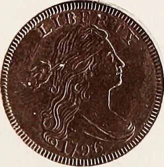 An illustration from Monograph of United States cents and half cents issued between the years 1793 and 1857: to which is added a table of the principal coins, tokens, jetons, medalets, patterns of coinage and Washington pieces, generally classified under the head of colonial coins. A contribution to the numismatic history of the United States, 1879, leaf 30