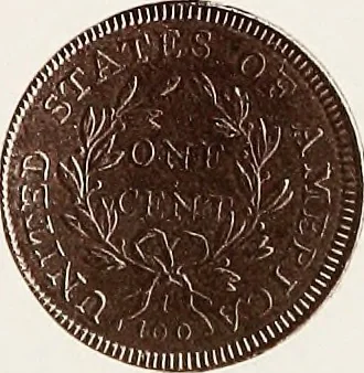 An illustration from Monograph of United States cents and half cents issued between the years 1793 and 1857: to which is added a table of the principal coins, tokens, jetons, medalets, patterns of coinage and Washington pieces, generally classified under the head of colonial coins. A contribution to the numismatic history of the United States, 1879, leaf 30