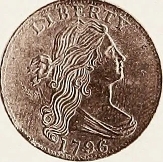 An illustration from Monograph of United States cents and half cents issued between the years 1793 and 1857: to which is added a table of the principal coins, tokens, jetons, medalets, patterns of coinage and Washington pieces, generally classified under the head of colonial coins. A contribution to the numismatic history of the United States, 1879, leaf 30
