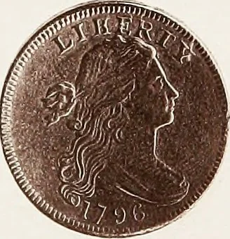 An illustration from Monograph of United States cents and half cents issued between the years 1793 and 1857: to which is added a table of the principal coins, tokens, jetons, medalets, patterns of coinage and Washington pieces, generally classified under the head of colonial coins. A contribution to the numismatic history of the United States, 1879, leaf 30