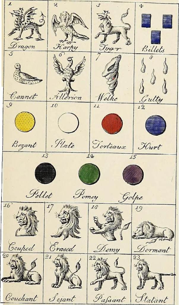 An illustration from An introduction to heraldry, with nearly one thousand illustrations; including the arms of about five hundred different families, 1892, leaf 305