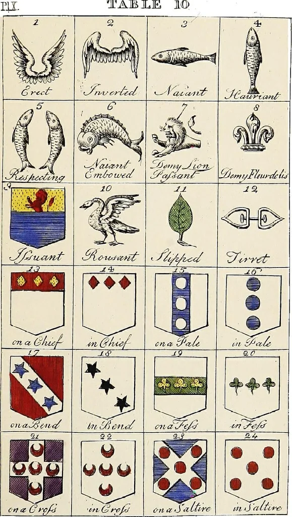 An illustration from An introduction to heraldry, with nearly one thousand illustrations; including the arms of about five hundred different families, 1892, leaf 309