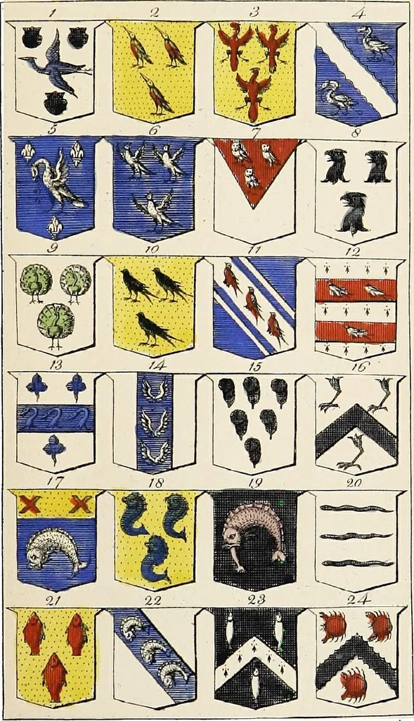 An illustration from An introduction to heraldry, with nearly one thousand illustrations; including the arms of about five hundred different families, 1892, leaf 323