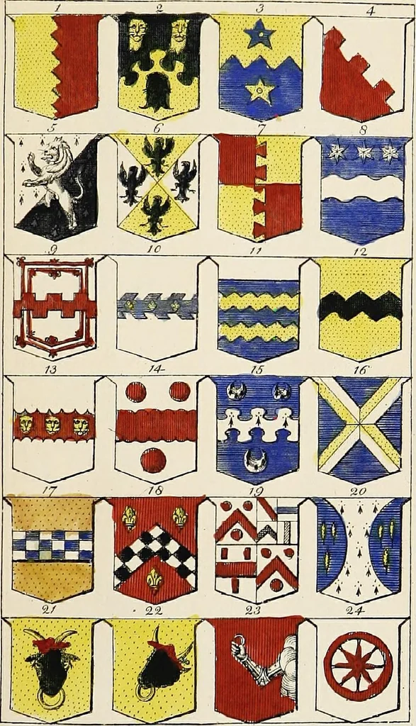 An illustration from An introduction to heraldry, with nearly one thousand illustrations; including the arms of about five hundred different families, 1892, leaf 329