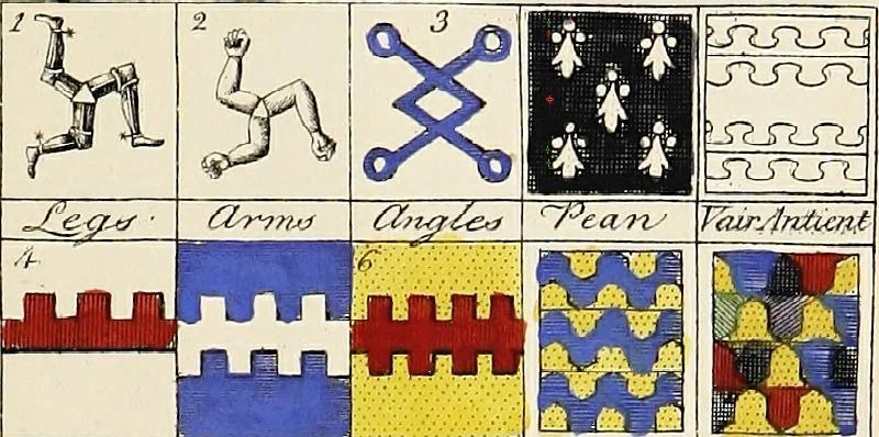 An illustration from An introduction to heraldry, with nearly one thousand illustrations; including the arms of about five hundred different families, 1892, leaf 371