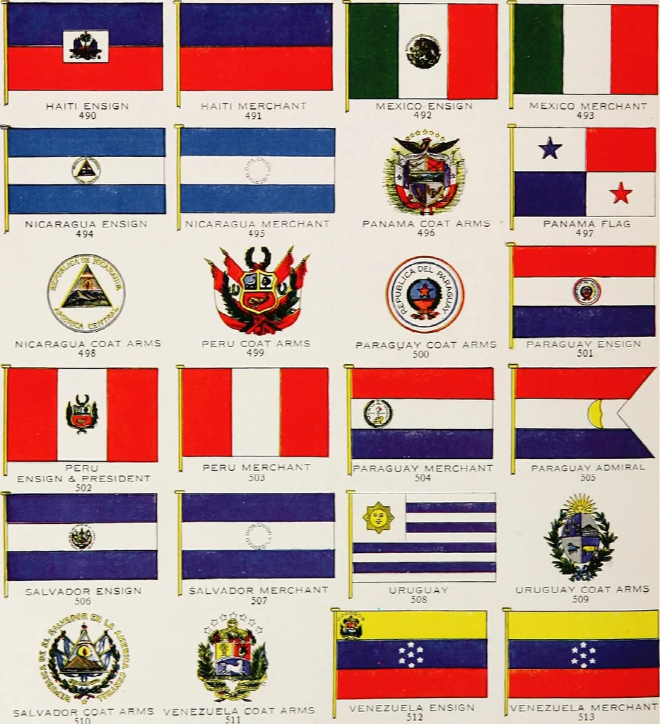 An illustration from Flags of the world, 1917, leaf 73