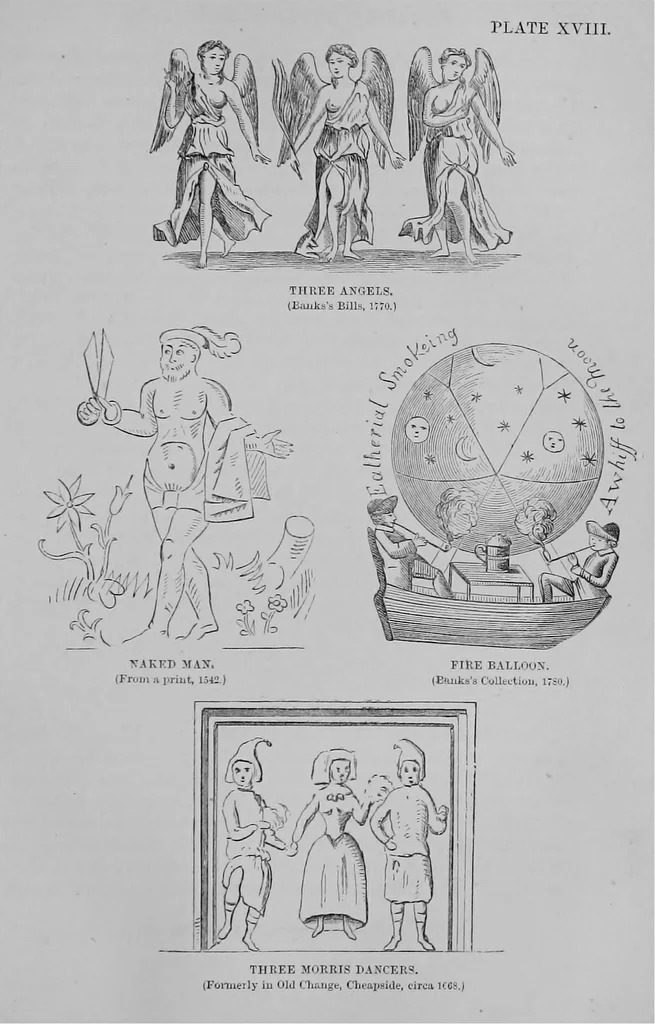 An illustration from The history of signboards : from the earliest times to the present day, 1866, leaf 516